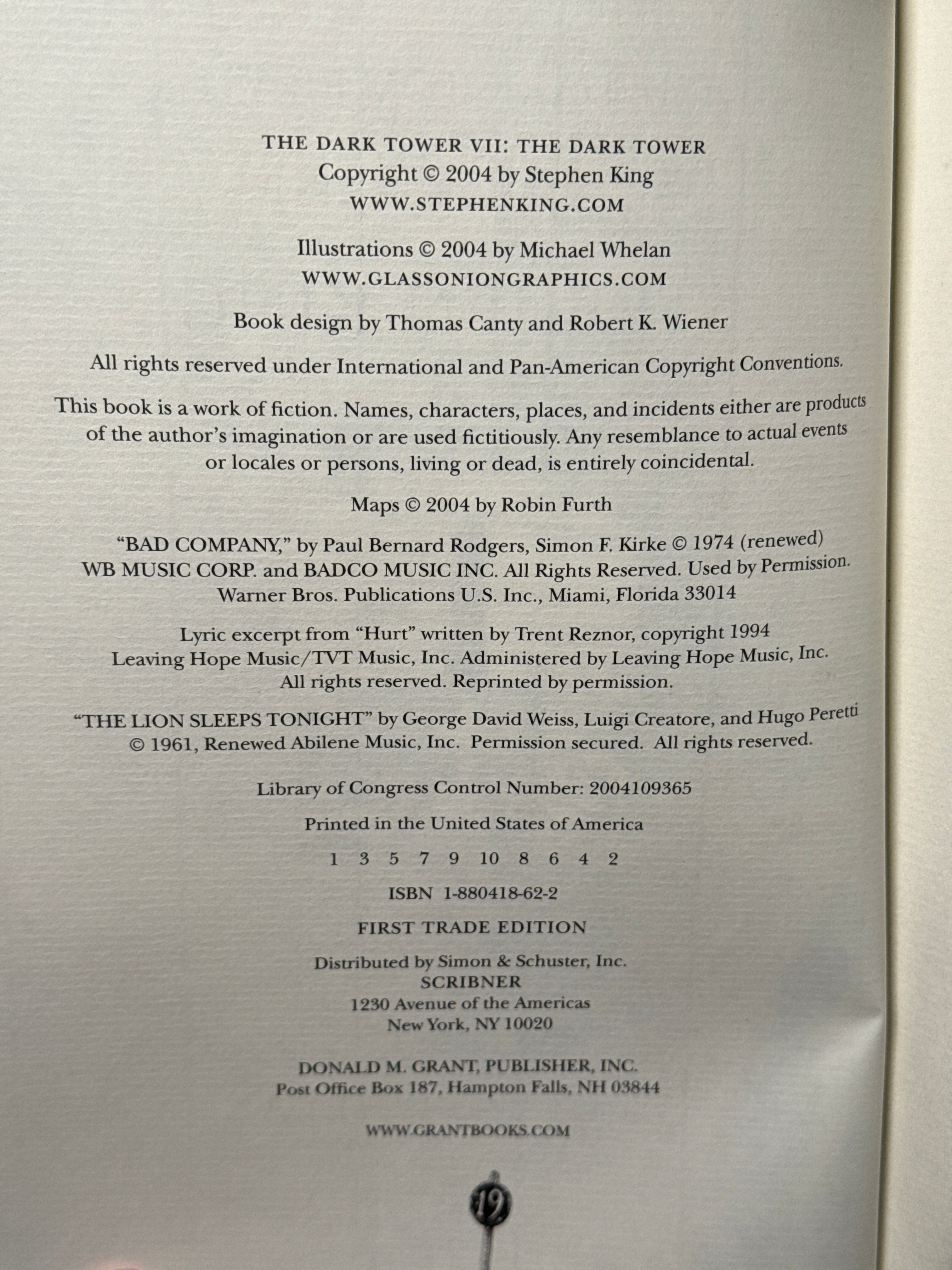 Stephen King – The Dark Tower VII: The Dark Tower | First Trade Edition Hardcover w/ Dust Jacket