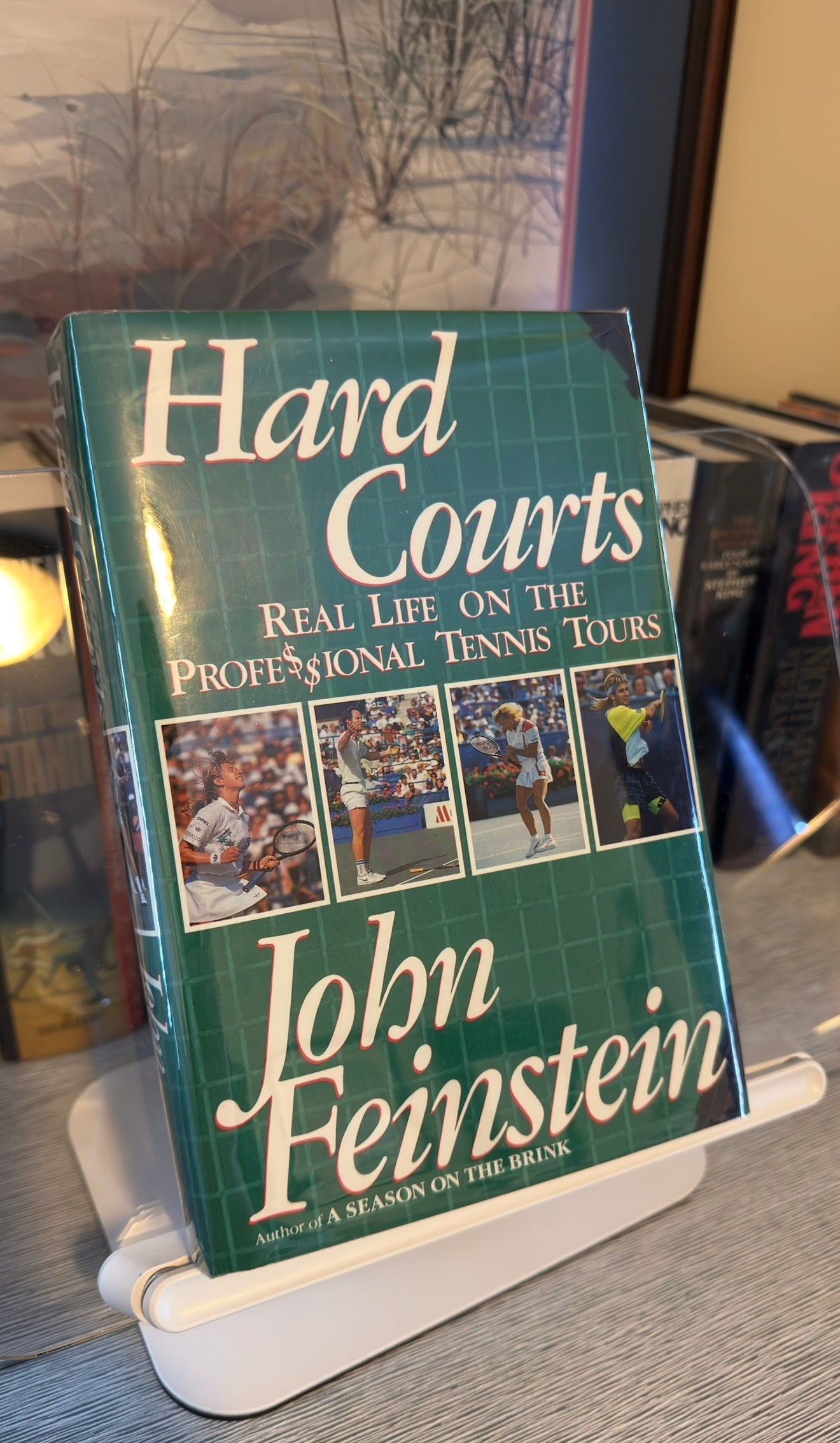 Hard Courts by John Feinstein | 1991 First Edition Hardcover Tennis Biography