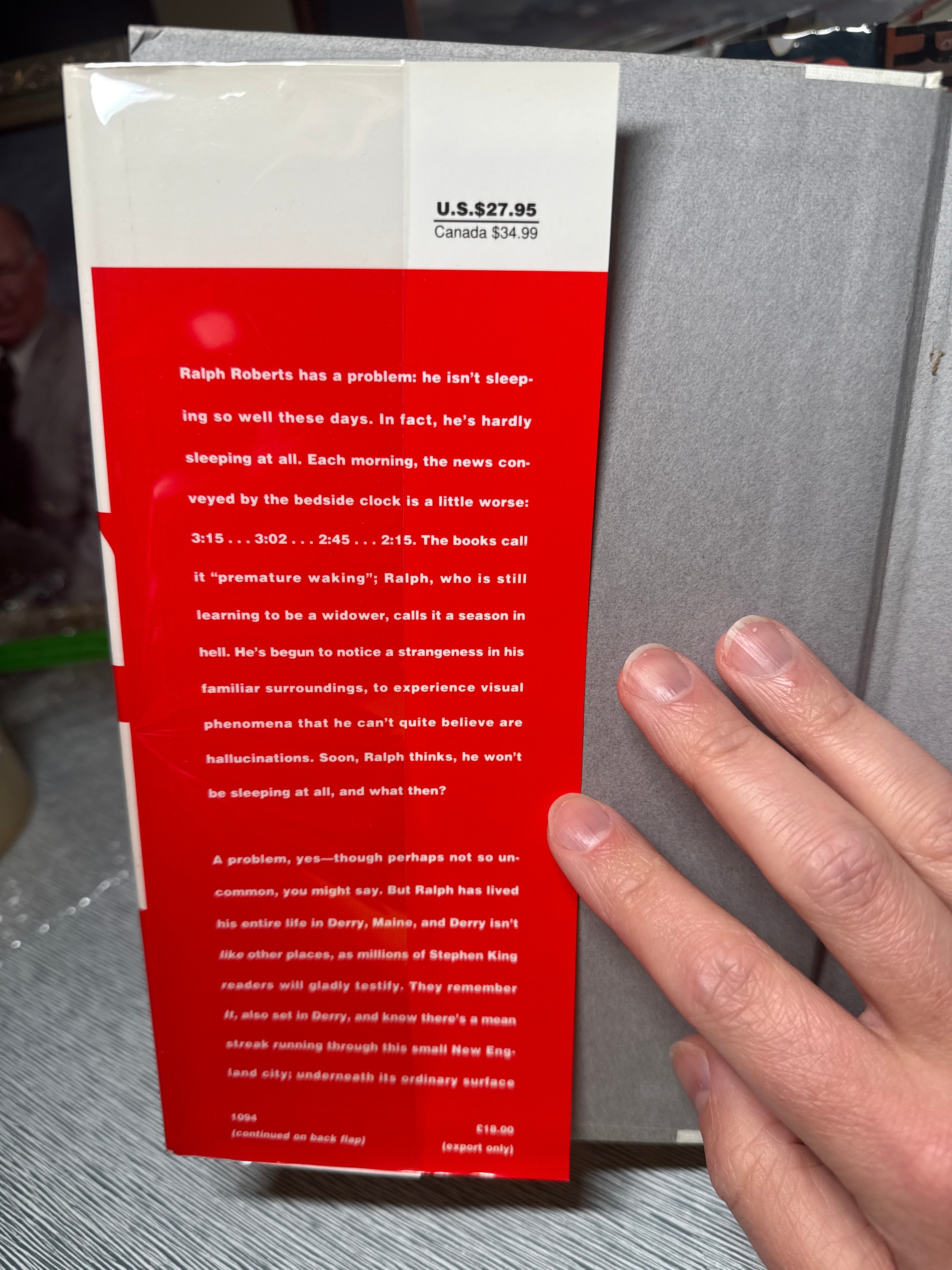 Insomnia by Stephen King | 1994 First Edition, 3rd Printing, Hardcover Horror Novel