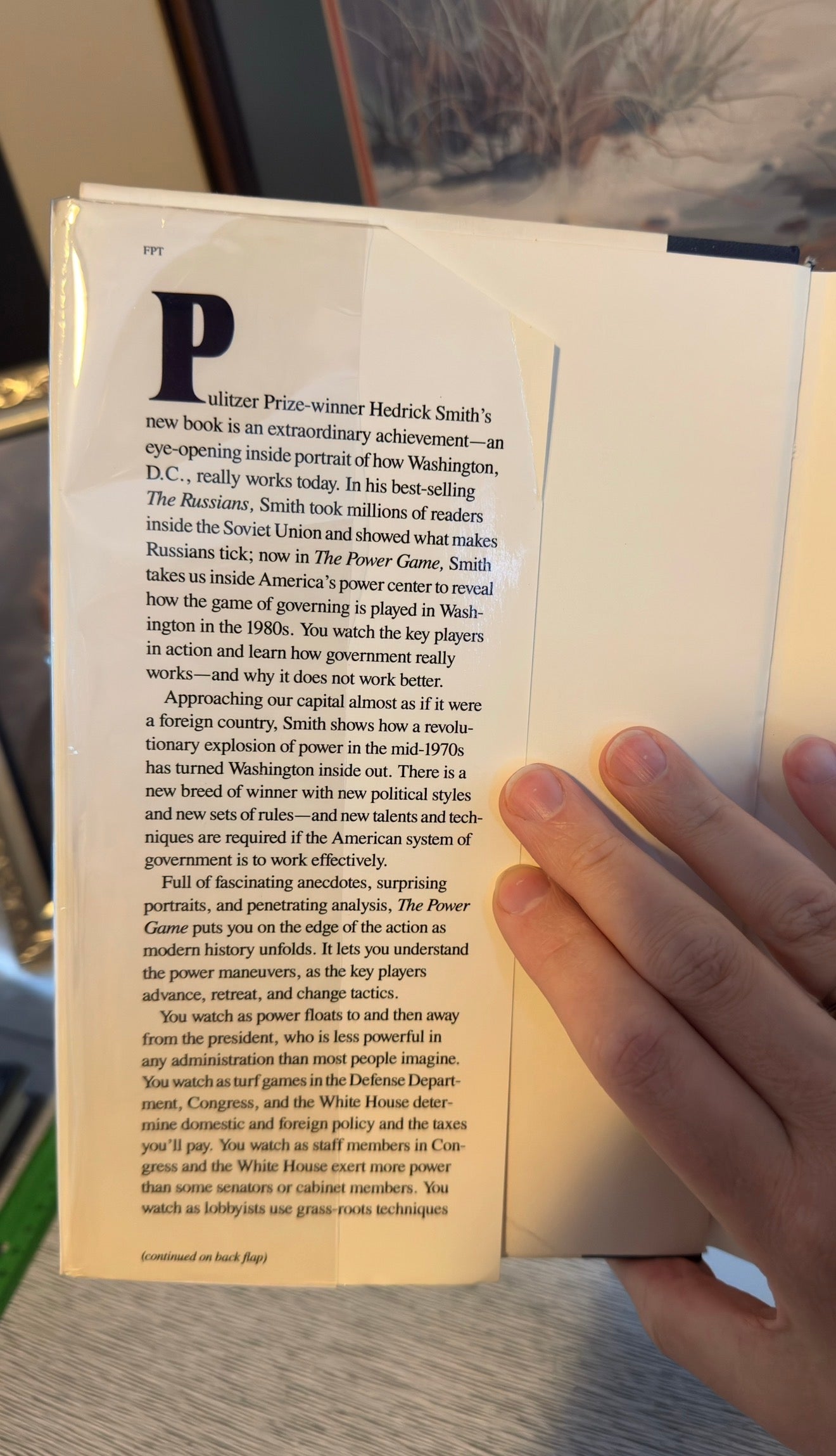 The Power Game by Hedrick Smith | 1988 First Edition Hardcover Political Nonfiction