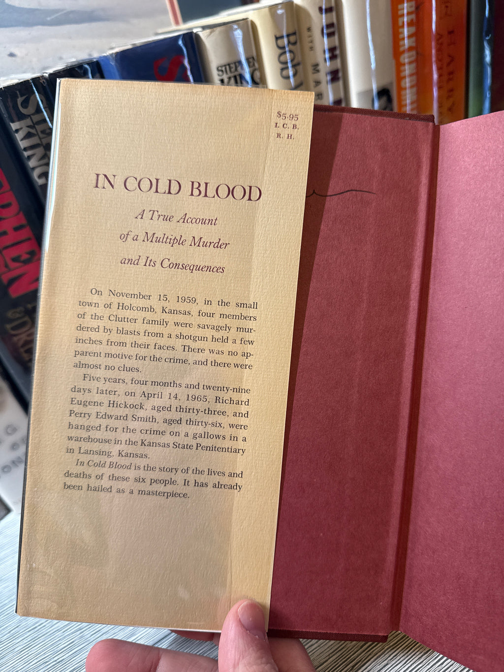 In Cold Blood by Truman Capote | First Edition, First Printing (1965, Random House) | Original 5.95 Jacket | True Crime Classic