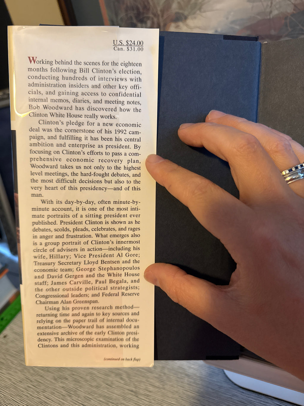 The Agenda by Bob Woodward (1994 First Edition, Inside the Clinton White House, Hardcover)