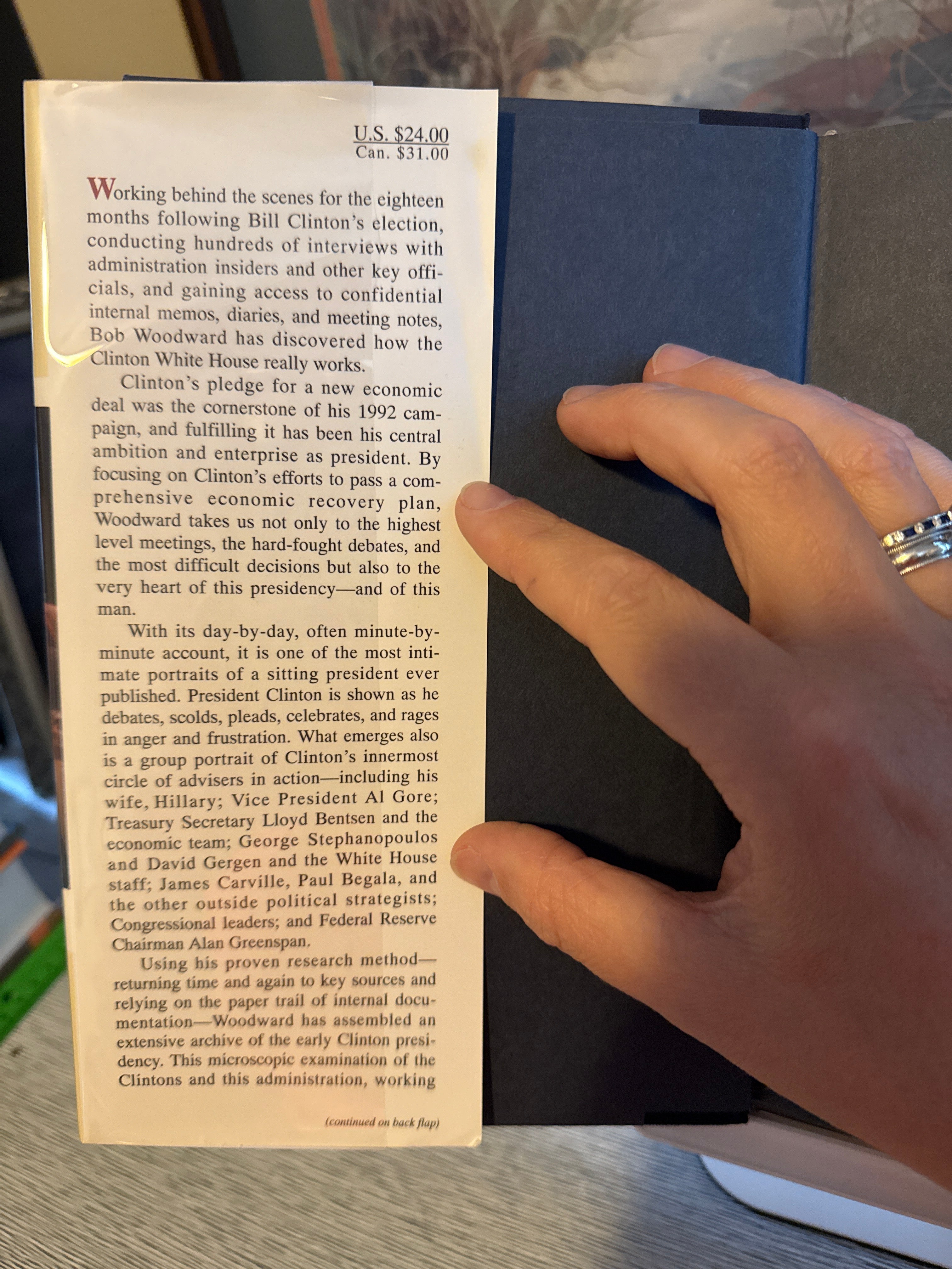 The Agenda by Bob Woodward (1994 First Edition, Inside the Clinton White House, Hardcover)