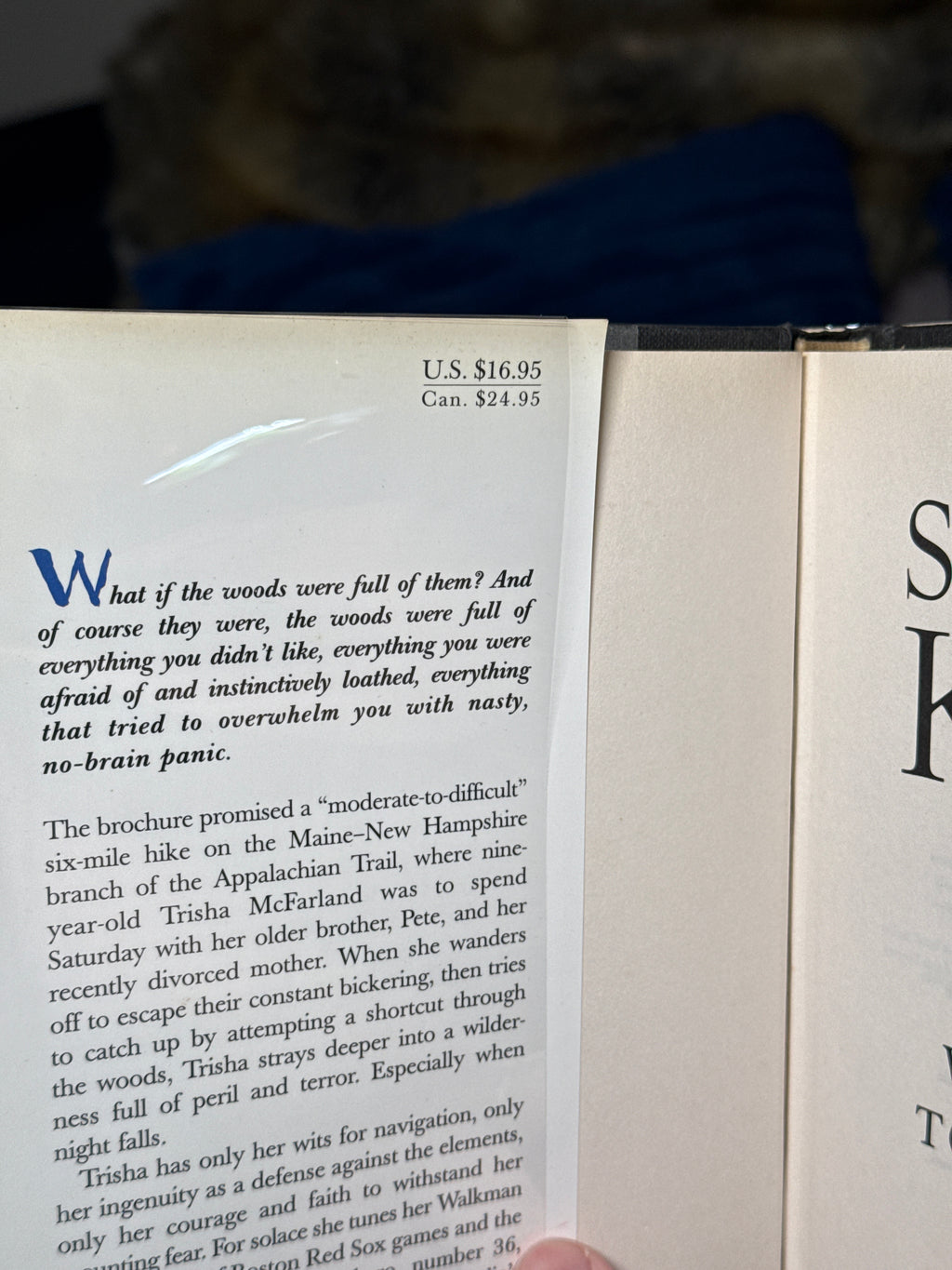 The Girl Who Loved Tom Gordon – Stephen King – First Edition First Printing 1999 Scribner Hardcover w/DJ