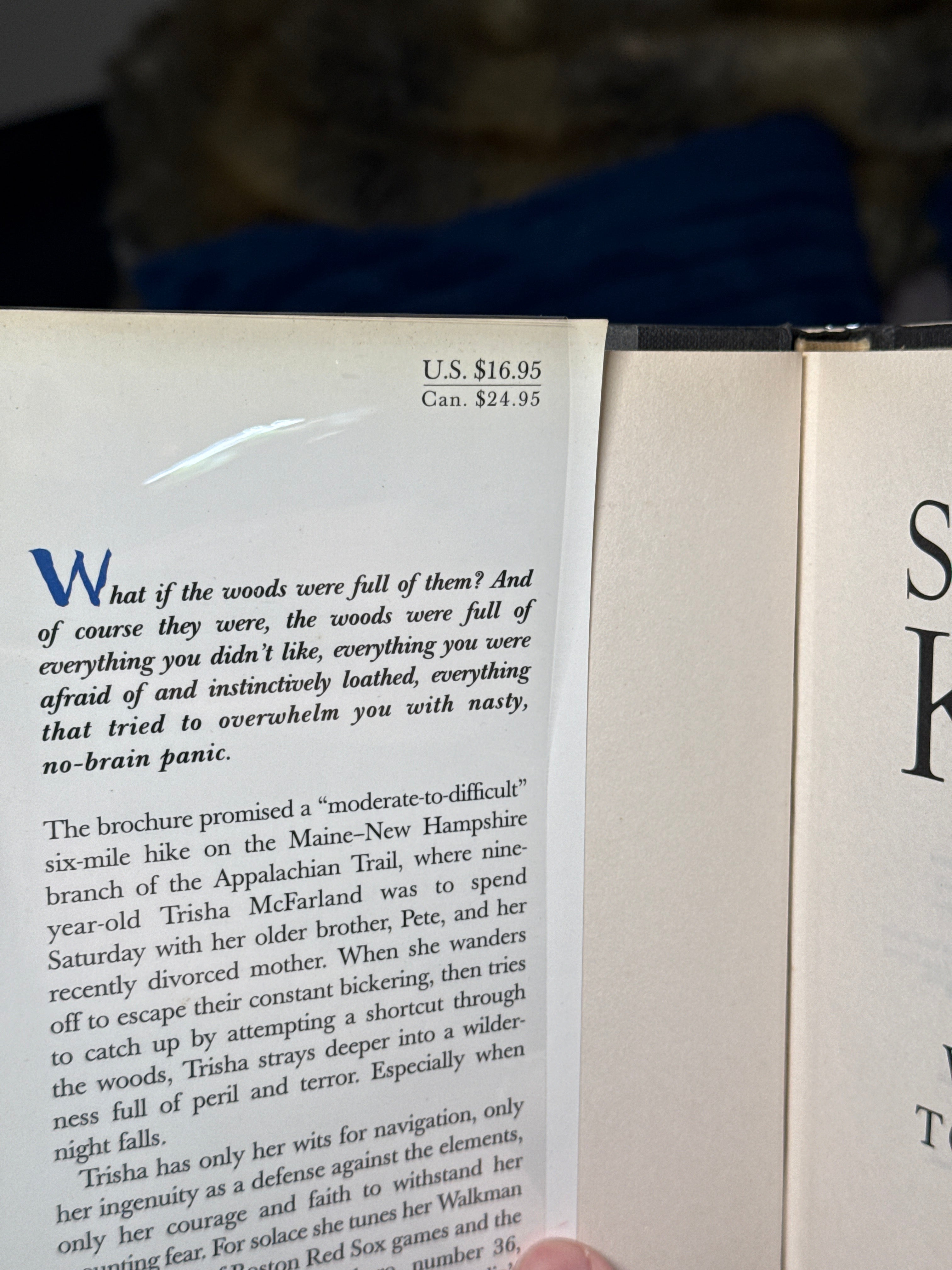 The Girl Who Loved Tom Gordon – Stephen King – First Edition First Printing 1999 Scribner Hardcover w/DJ