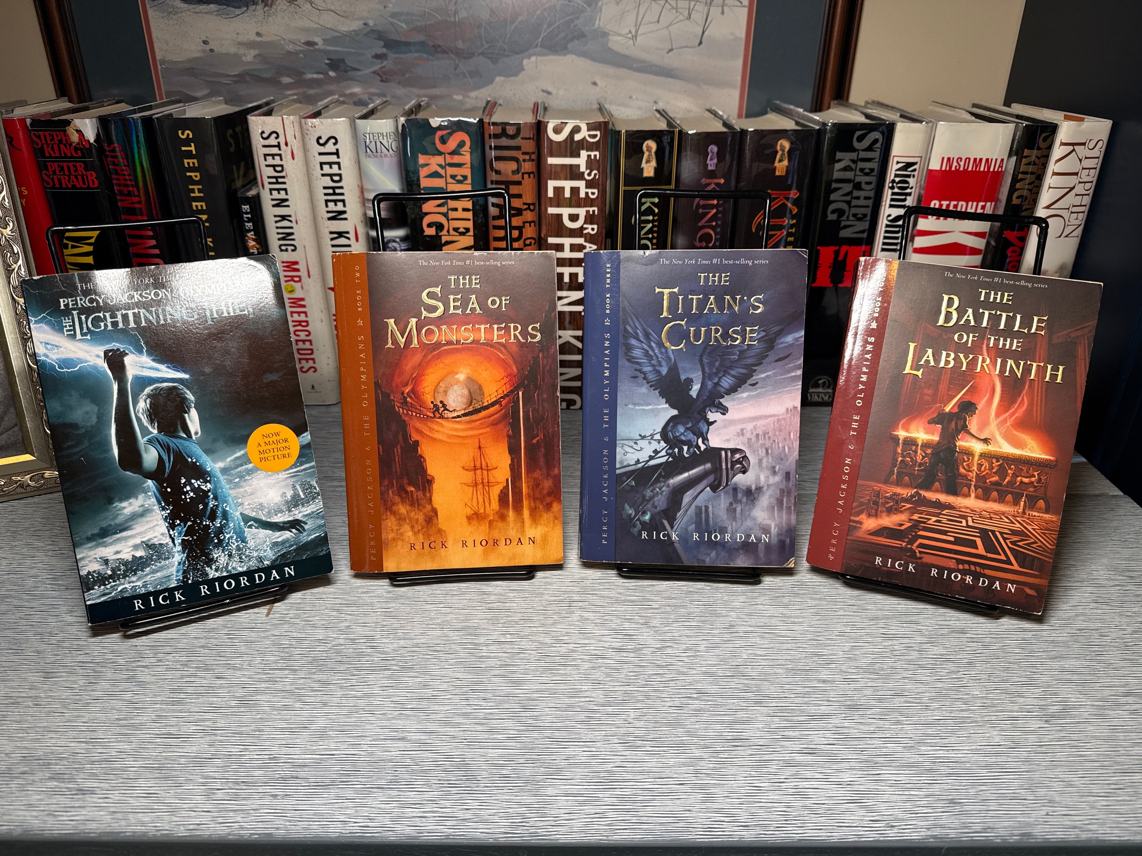 Percy Jackson & The Olympians Books 1–4 by Rick Riordan | Lightning Thief, Sea of Monsters, Titan’s Curse, Battle of the Labyrinth
