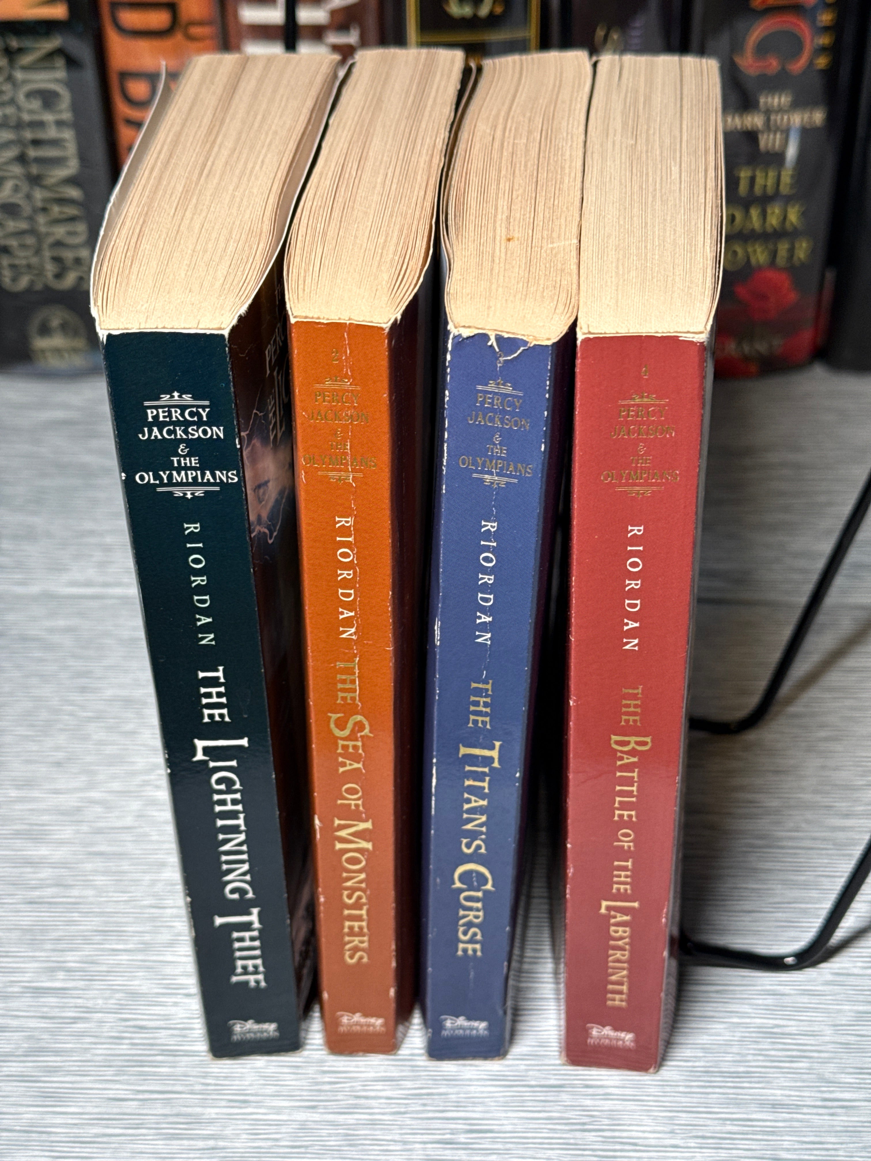 Percy Jackson & The Olympians Books 1–4 by Rick Riordan | Lightning Thief, Sea of Monsters, Titan’s Curse, Battle of the Labyrinth