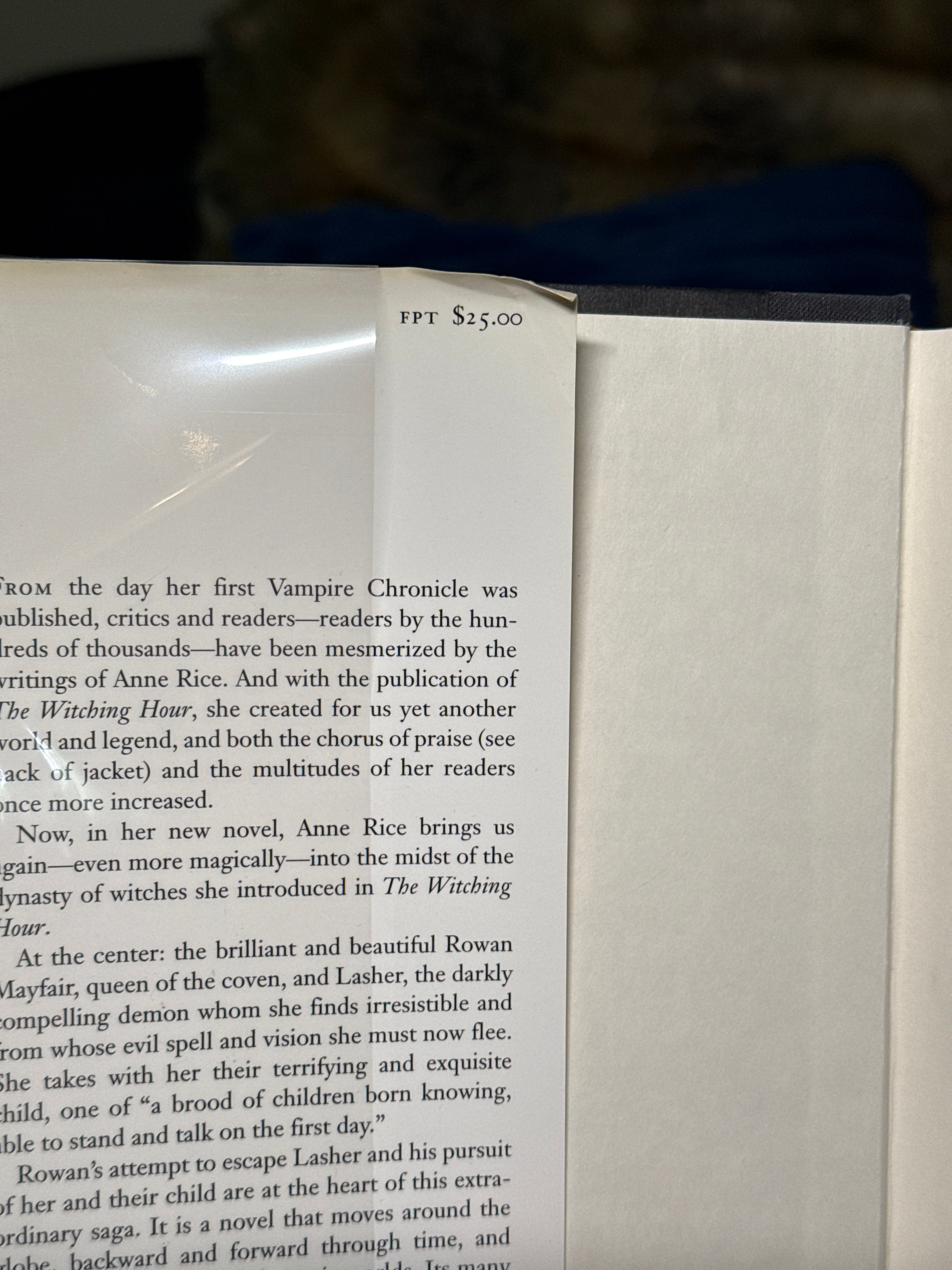 Lasher – Anne Rice | First Edition 1993 Hardcover w/ Dust Jacket | Mayfair Witches Borzoi Knopf