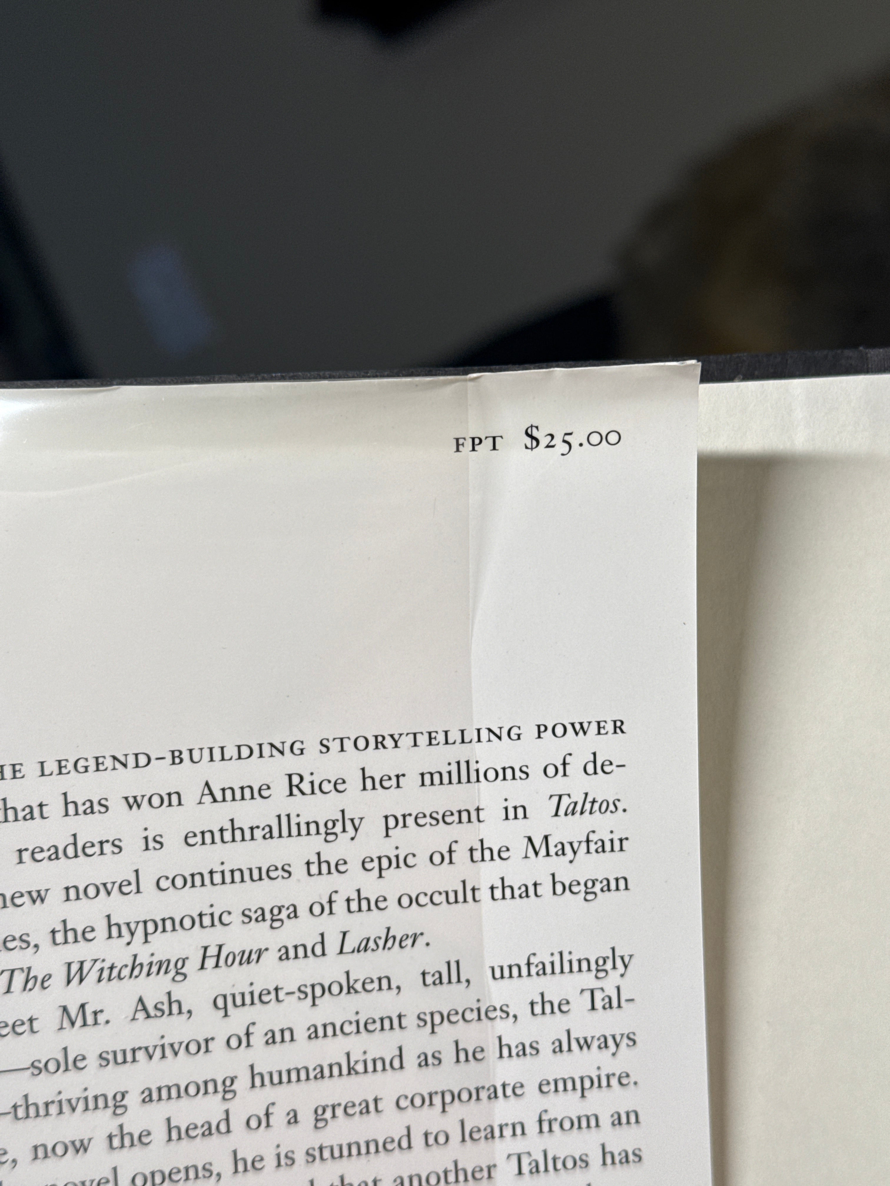 Taltos – Anne Rice | Lives of the Mayfair Witches | Borzoi Knopf Hardcover | 3rd Printing 1994