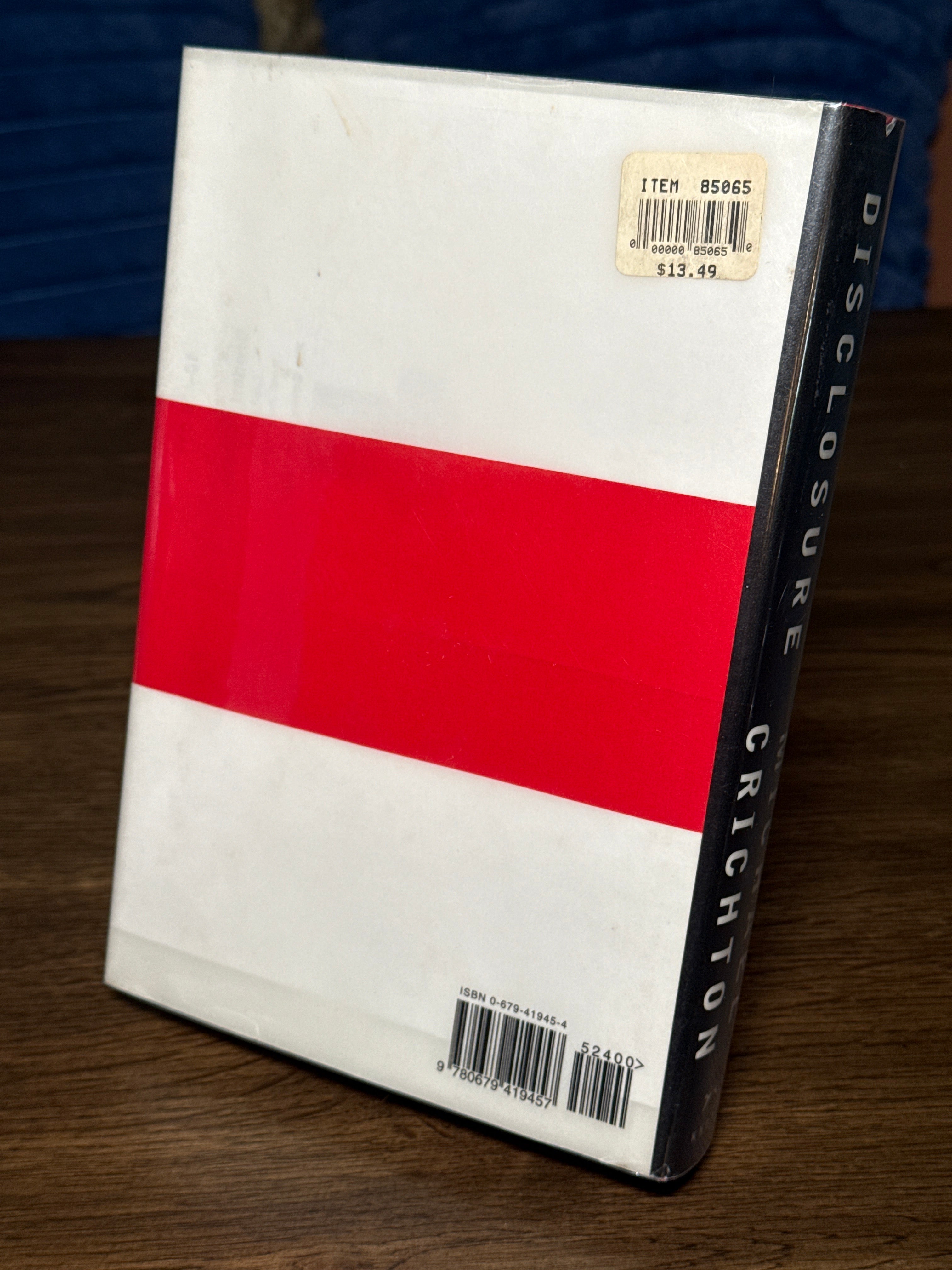 Disclosure – Michael Crichton | First Edition 1994 Hardcover w/ Dust Jacket | Borzoi Knopf