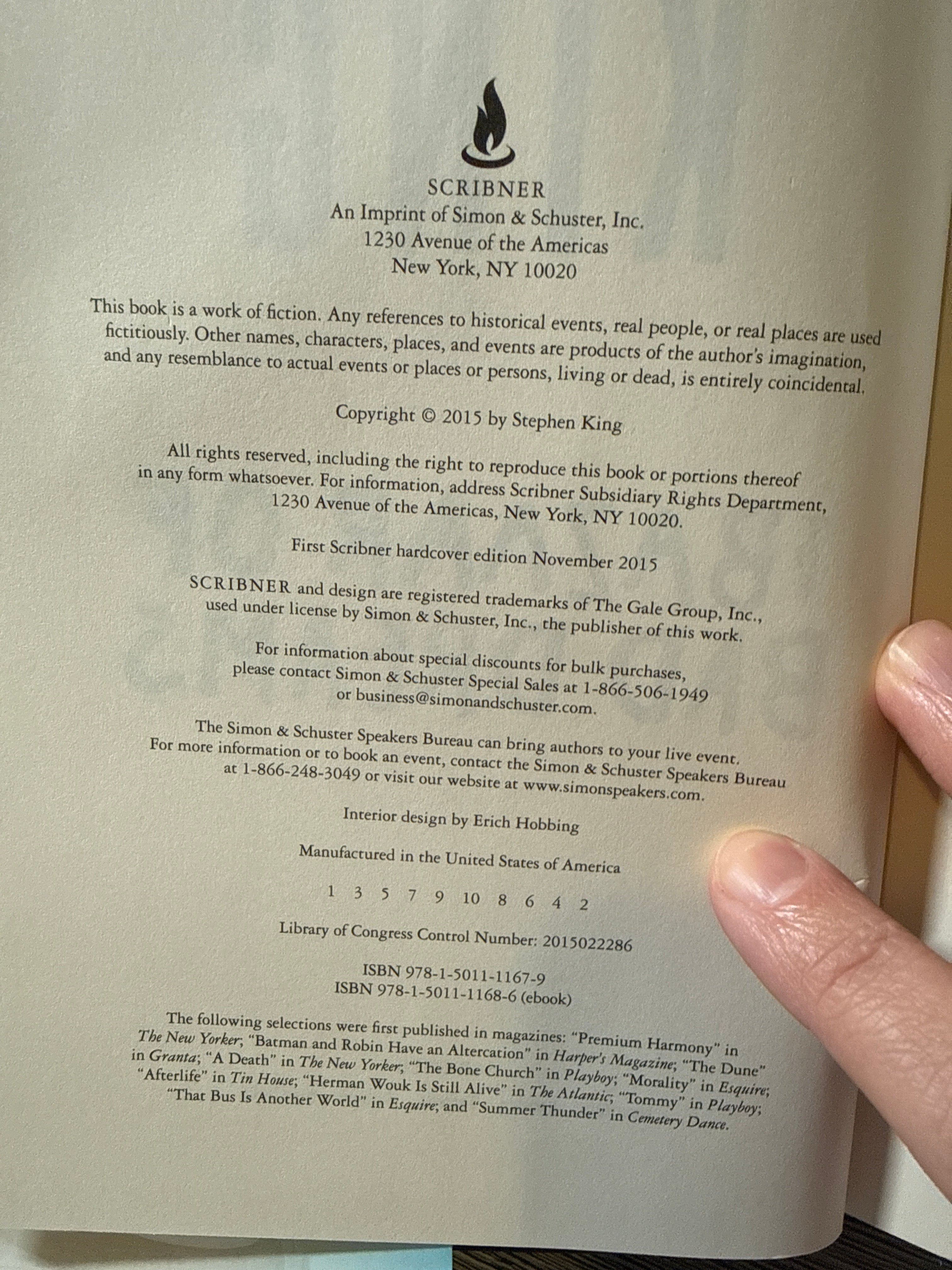 The Bazaar of Bad Dreams – Stephen King (First Edition, 2015, Scribner) Hardcover Short Story Collection, Unread Copy