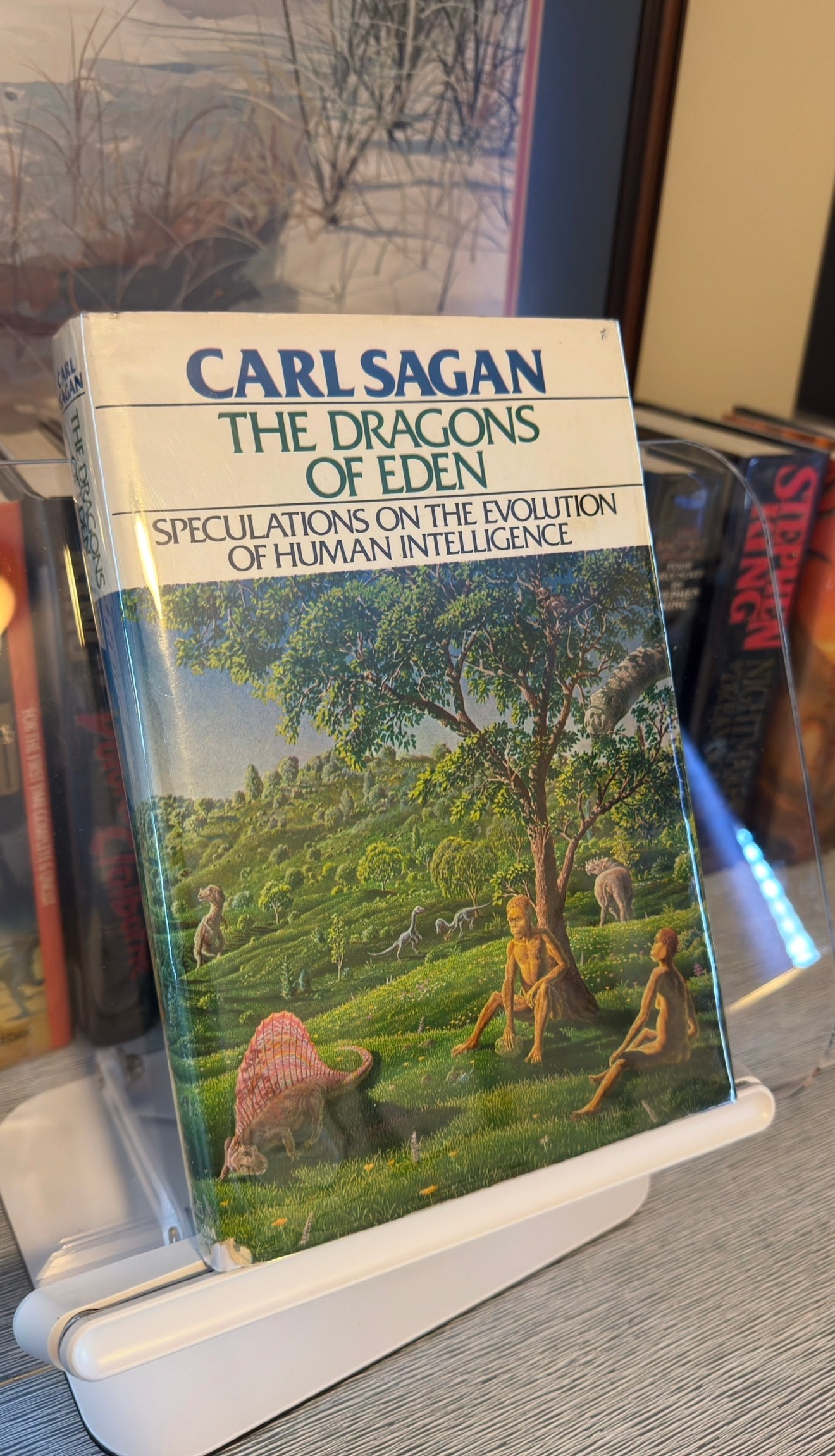 The Dragons of Eden by Carl Sagan | 1977 First Edition Hardcover | Pulitzer Prize Winner