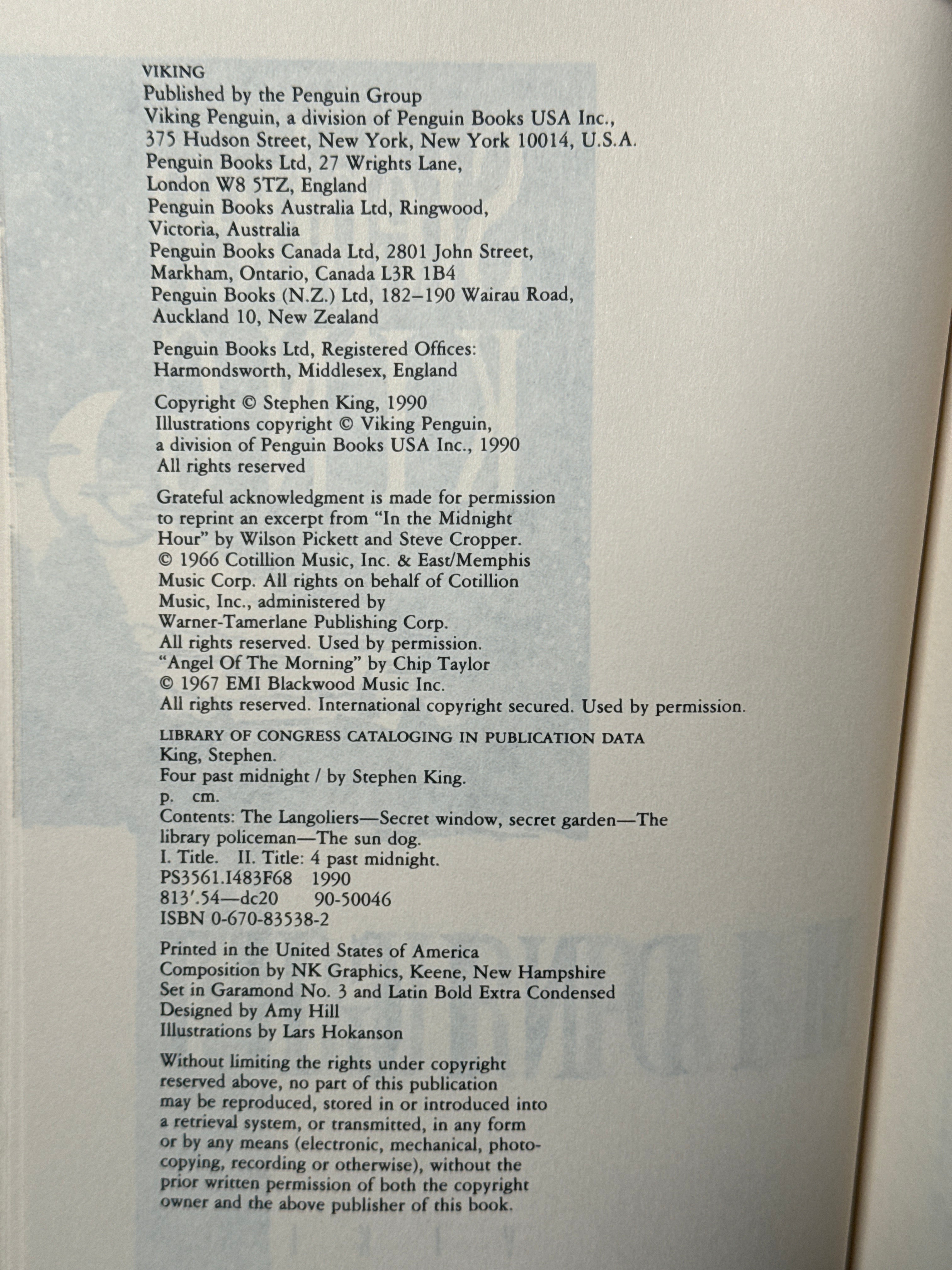 Four Past Midnight – Stephen King – First Edition 1990 Viking Hardcover w/ Dust Jacket