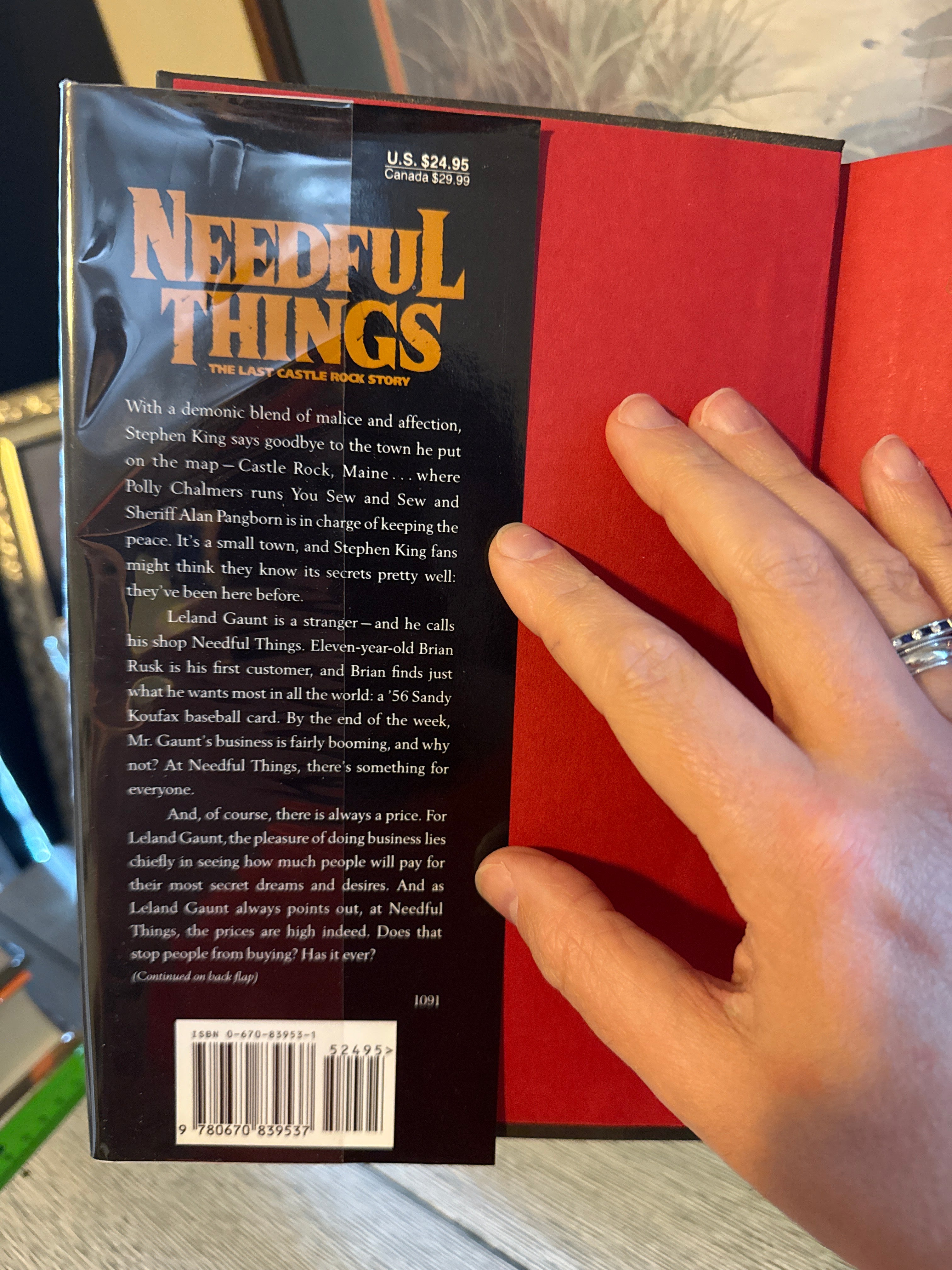 Needful Things by Stephen King (1991 First Edition, Viking Hardcover with Dust Jacket)