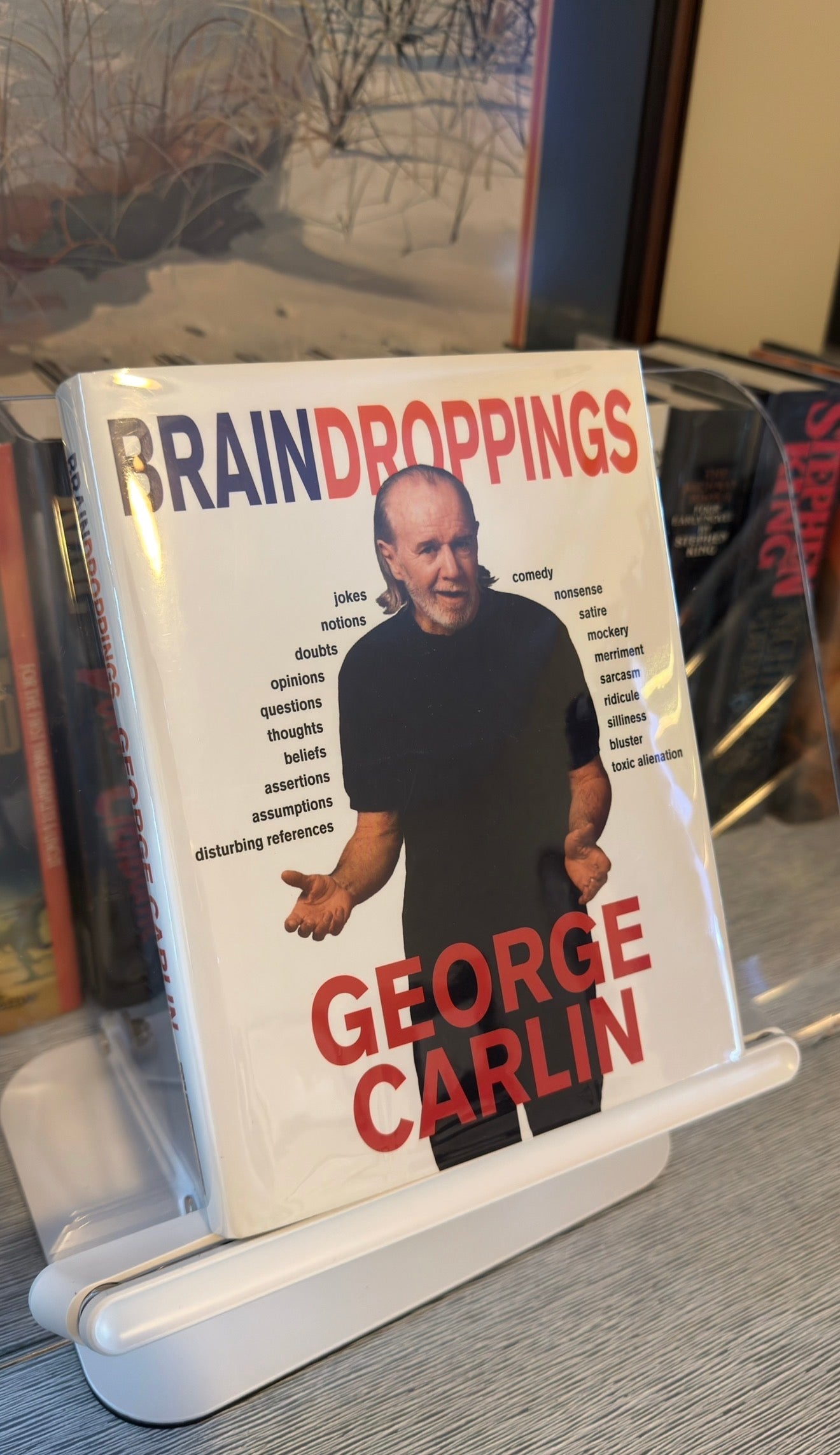 Brain Droppings by George Carlin | 1997 First Edition Hardcover Comedy Classic