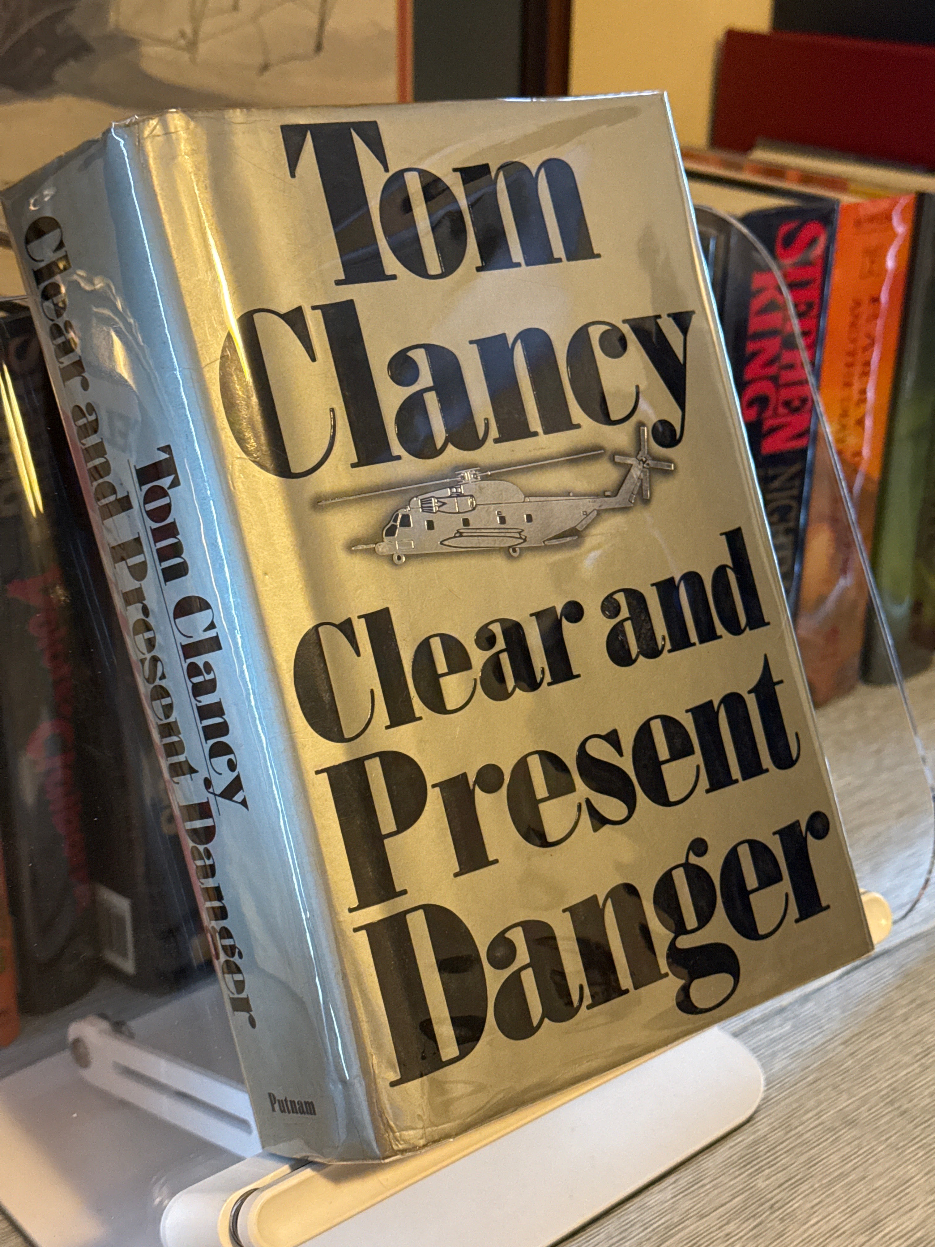 Clear and Present Danger by Tom Clancy | 1989 First Edition Hardcover Thriller