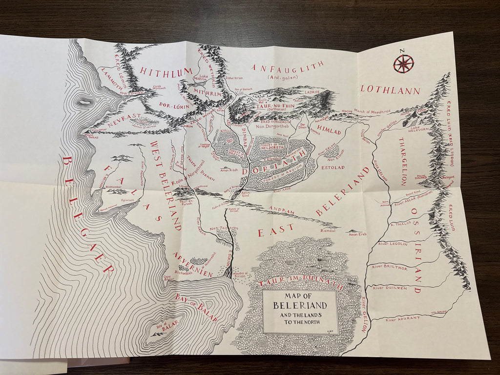 The Silmarillion by J.R.R. Tolkien | First American Edition, 1st Printing (1977, Houghton Mifflin) | Fold-Out Map Included