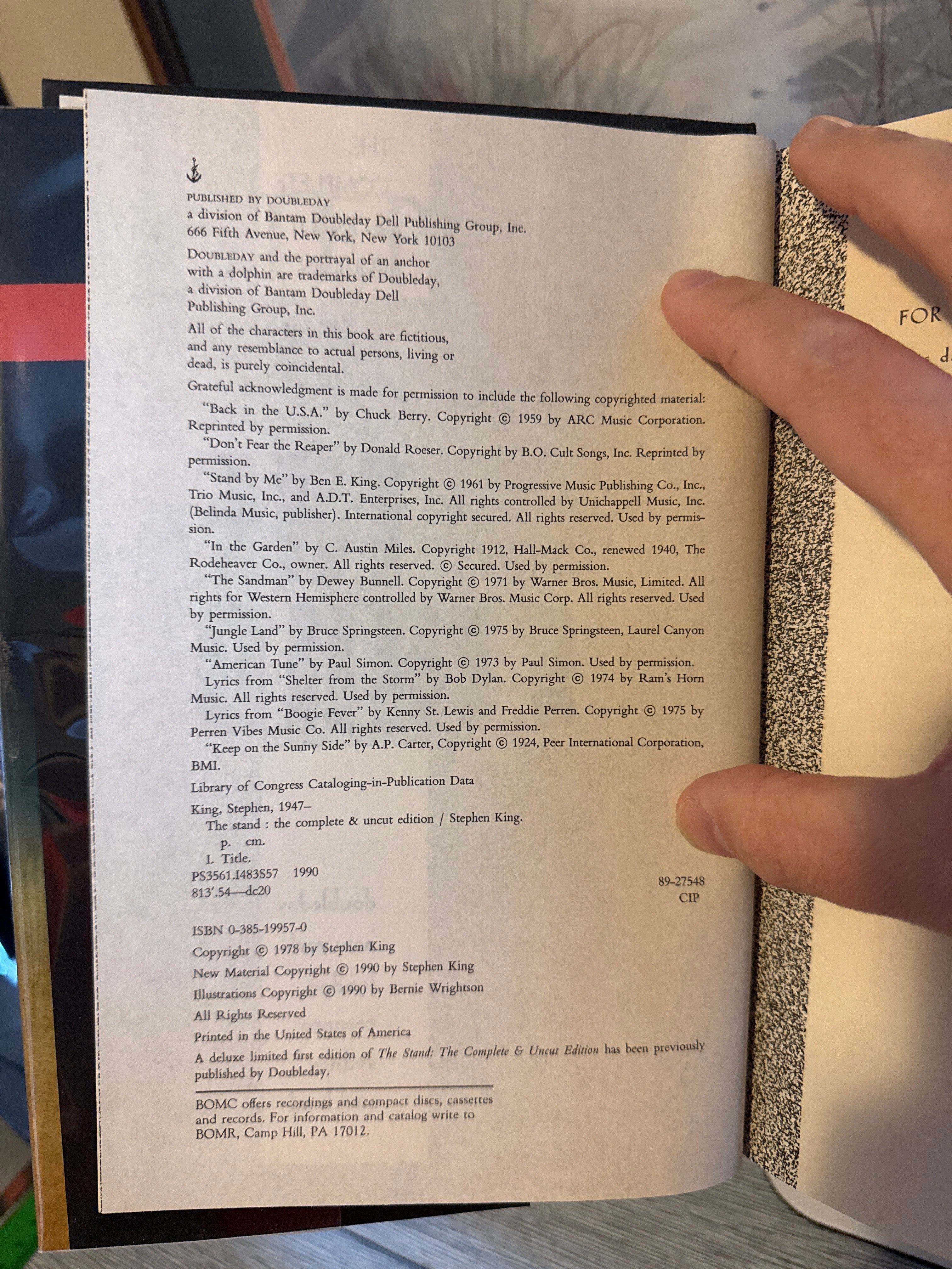 The Stand: Complete and Uncut, Book Club Edition