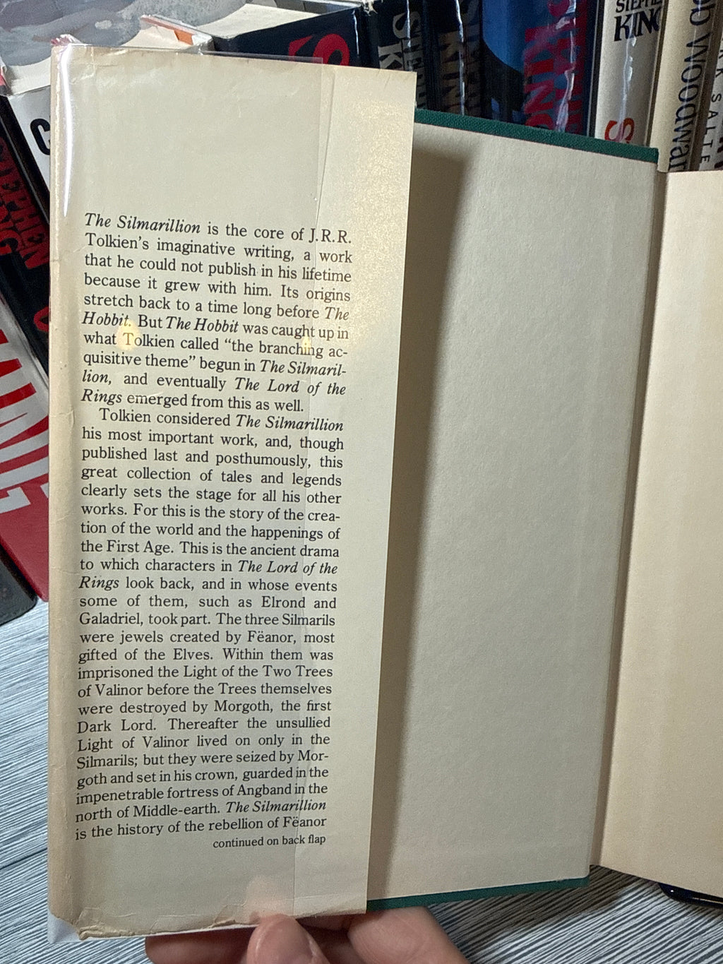 The Silmarillion by J.R.R. Tolkien | First American Edition, 1st Printing (1977, Houghton Mifflin) | Fold-Out Map Included