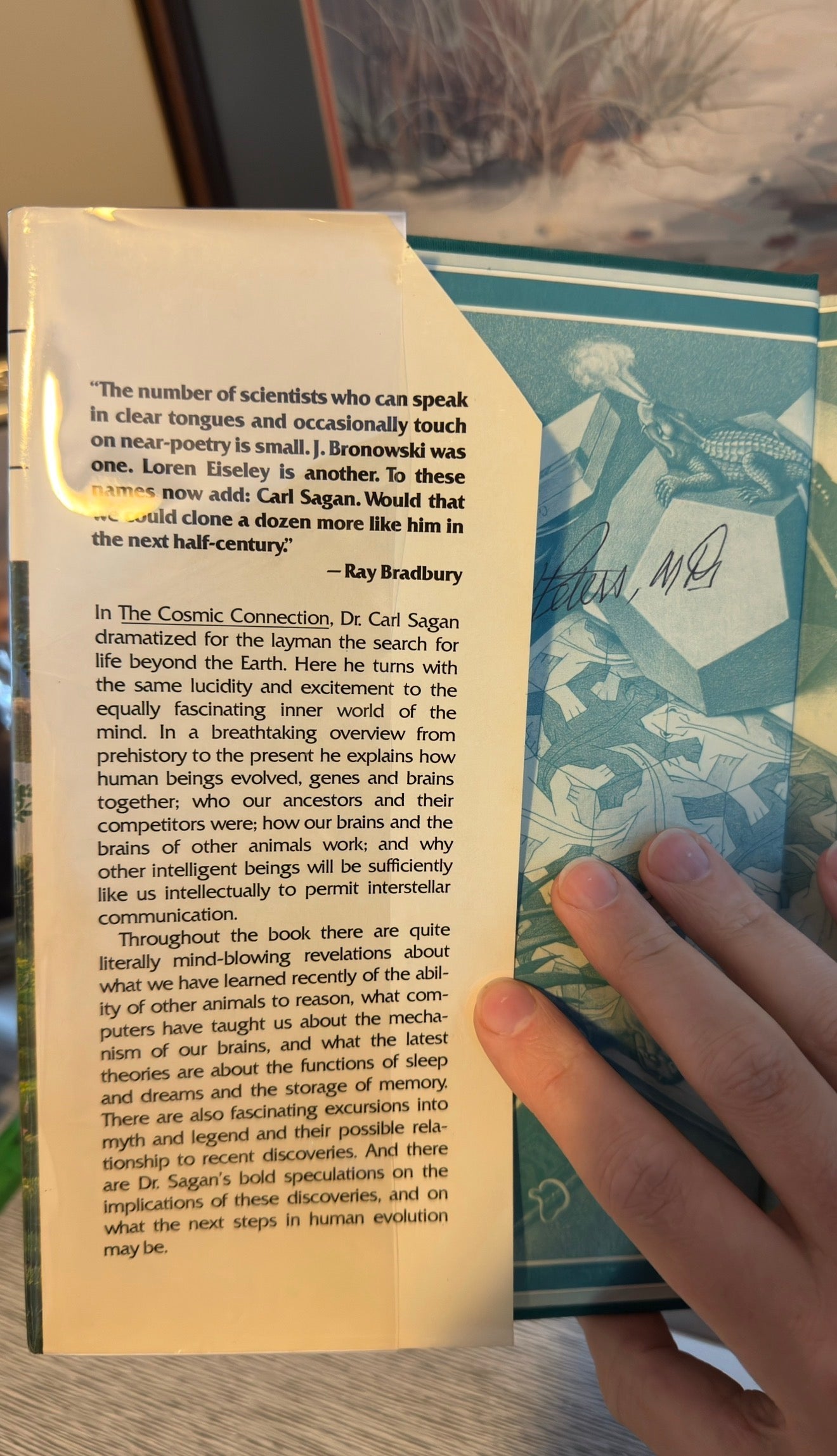 The Dragons of Eden by Carl Sagan | 1977 First Edition Hardcover | Pulitzer Prize Winner